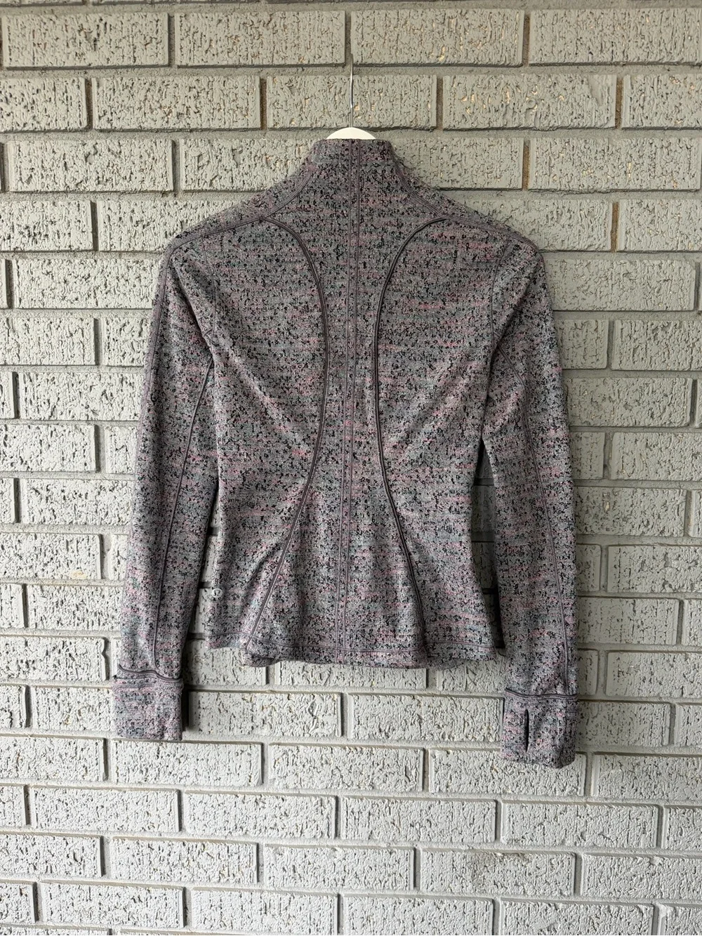 Lululemon Run Briskly 1/2 Zip Pullover Neon Tweed Size 2
